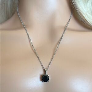 Elegant Black Spinel Pendant Necklace